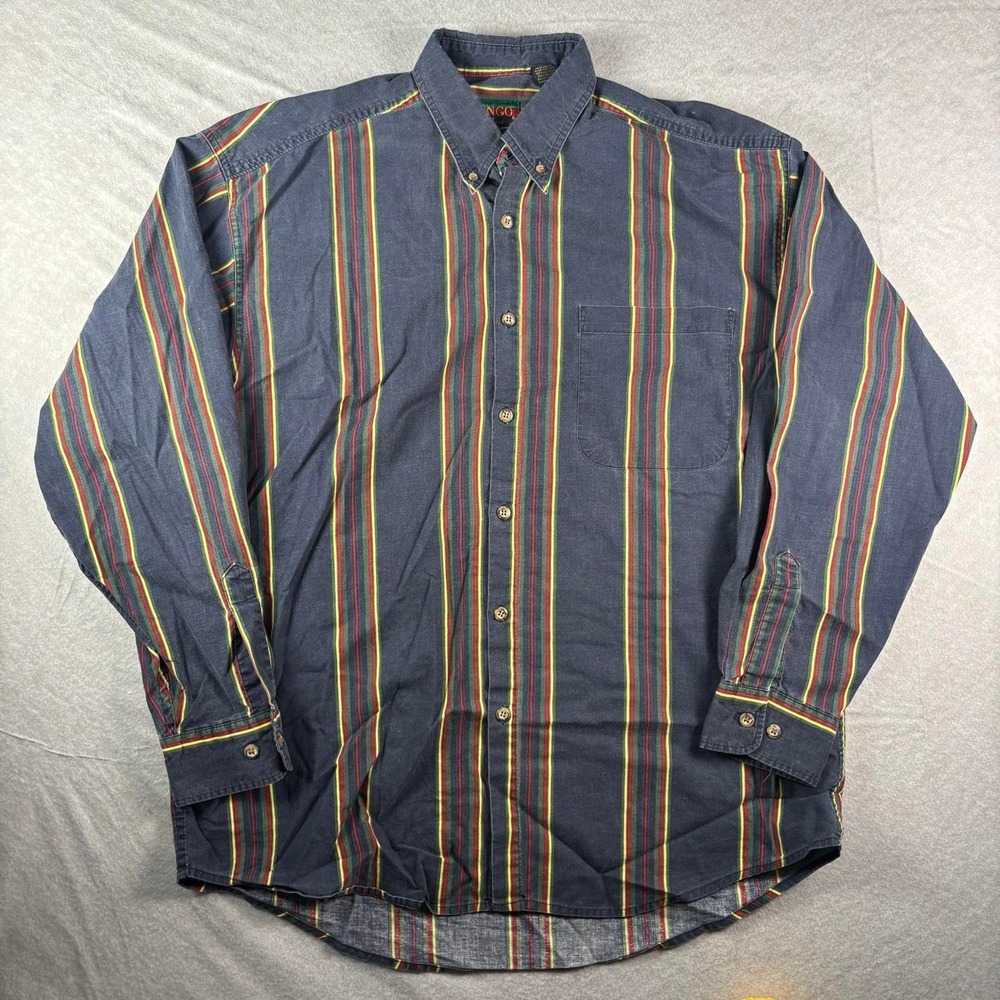 Vintage TANGO by Max Raab Striped Button-Up Shirt – Size L